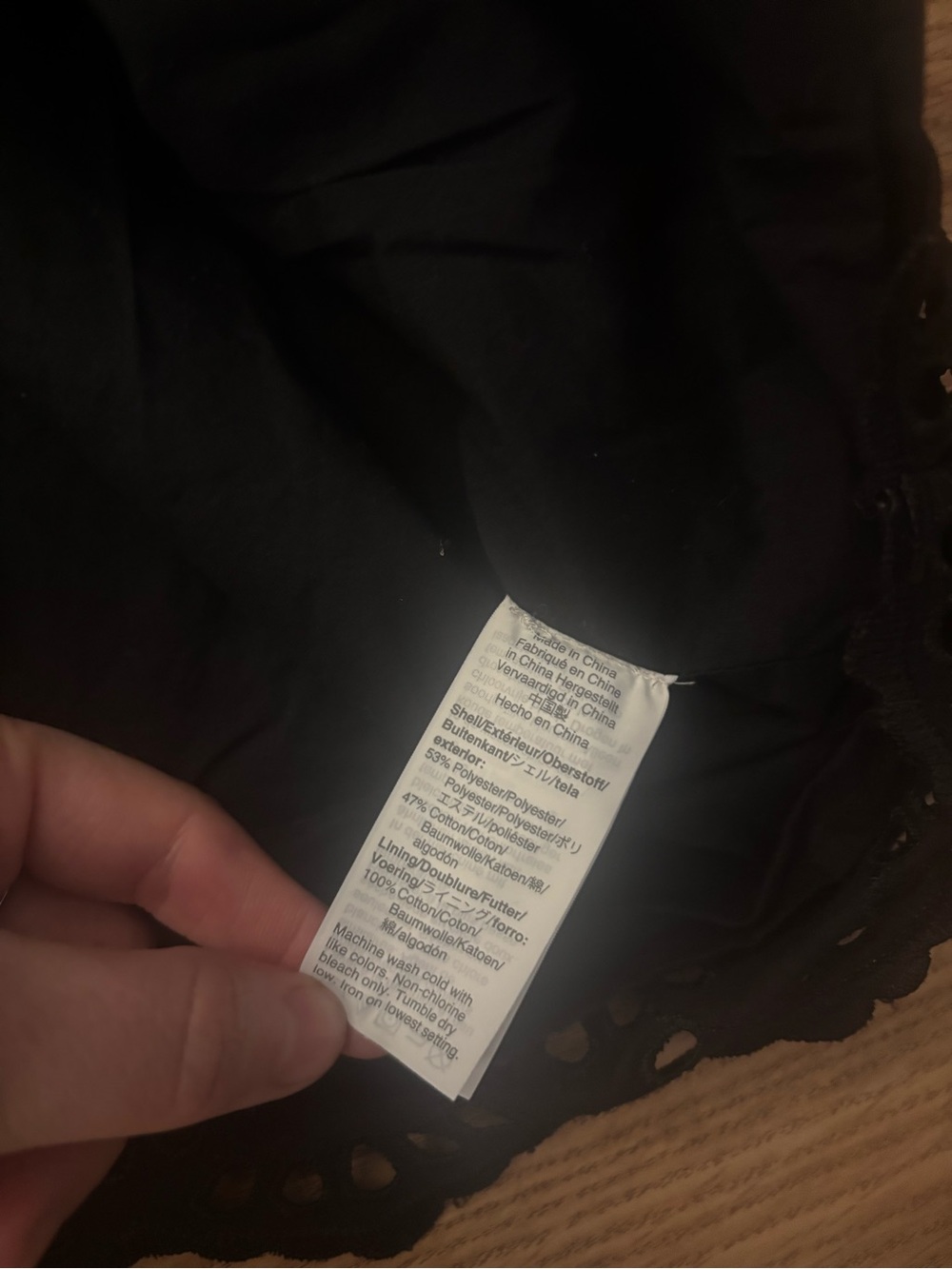 J. Crew Black Eyelet Mini Dress with Floral Cutouts - Picture 12 of 12